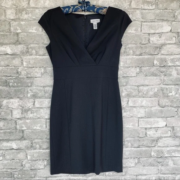Calvin Klein black sheath midi dress, women’s size
